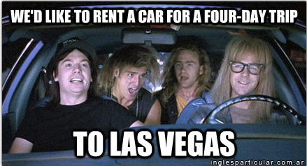 Queremos alquilar un auto para un viaje de 4 días a Las Vegas